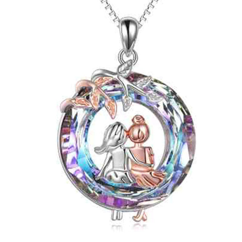 Creative Personalised Crystal Round Necklaces / Jewelry