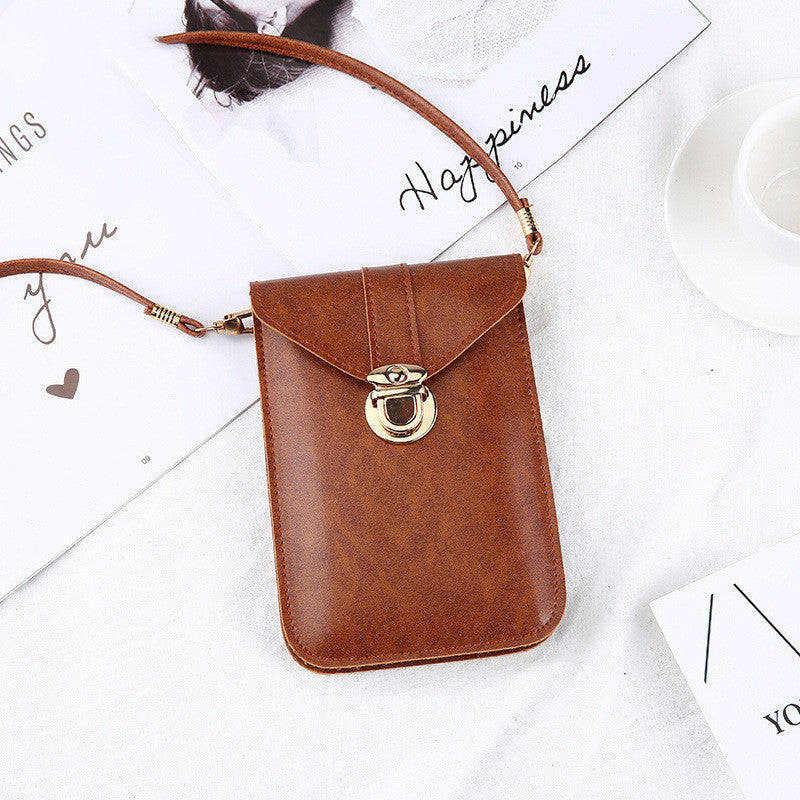 Double-layer retro phone bag