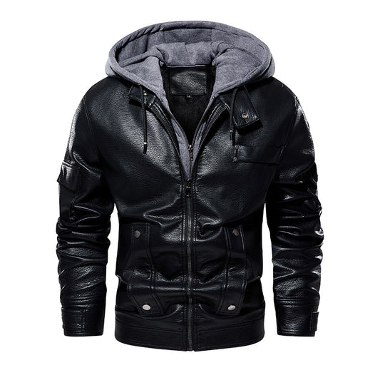 Men's Warm Leather Jacket (Premium Quality Product)