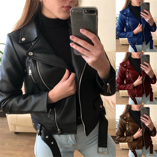 Skinny Slim Leather Jacket