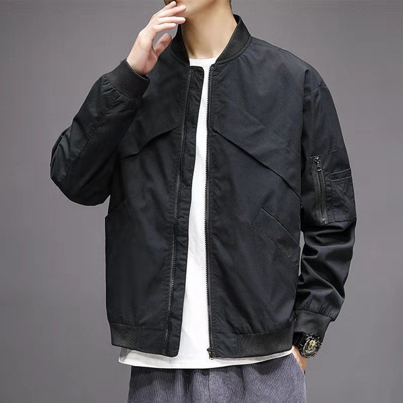 Men's Casual Top Coat / Solid Color Jacket