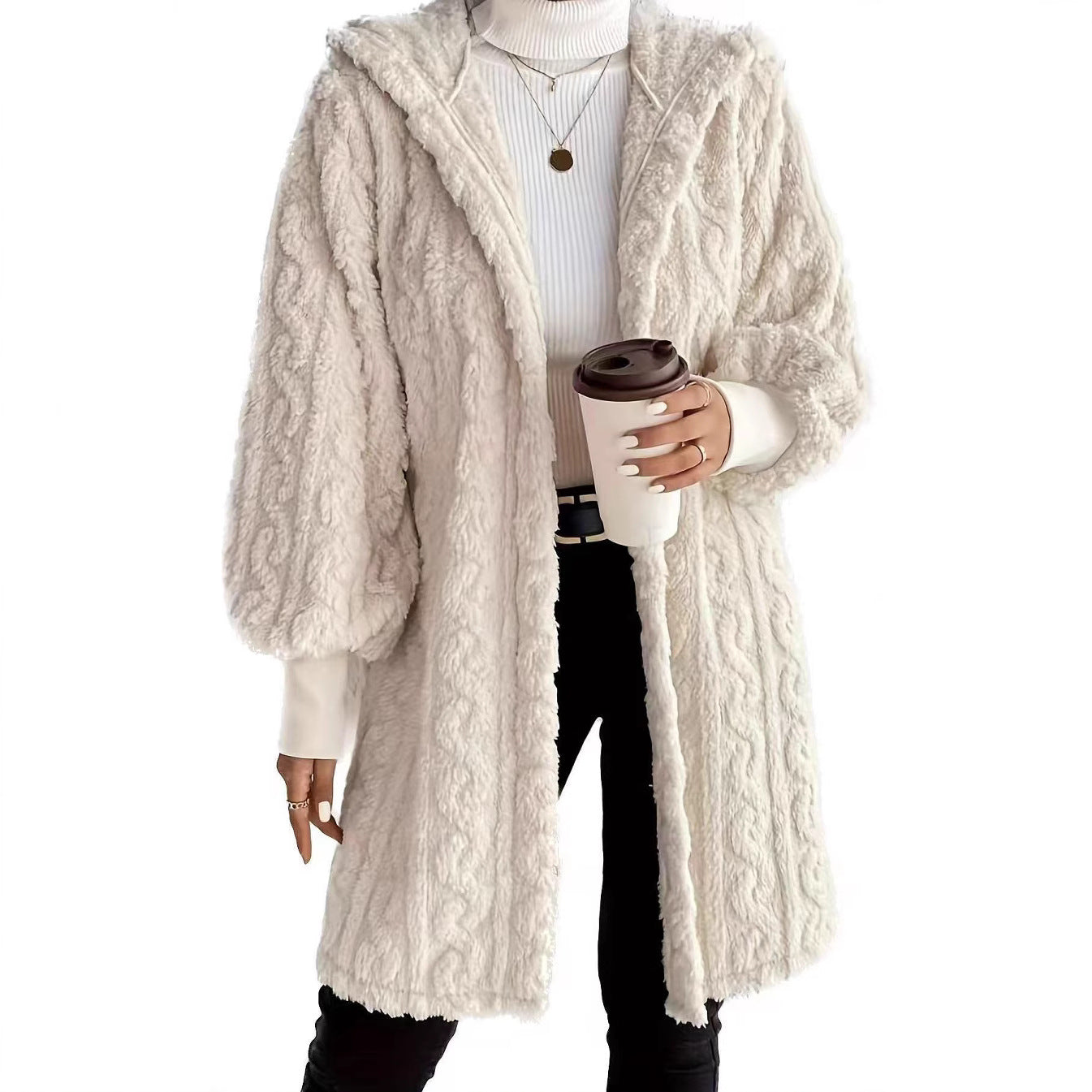 Hooded Double-sided Long Coat