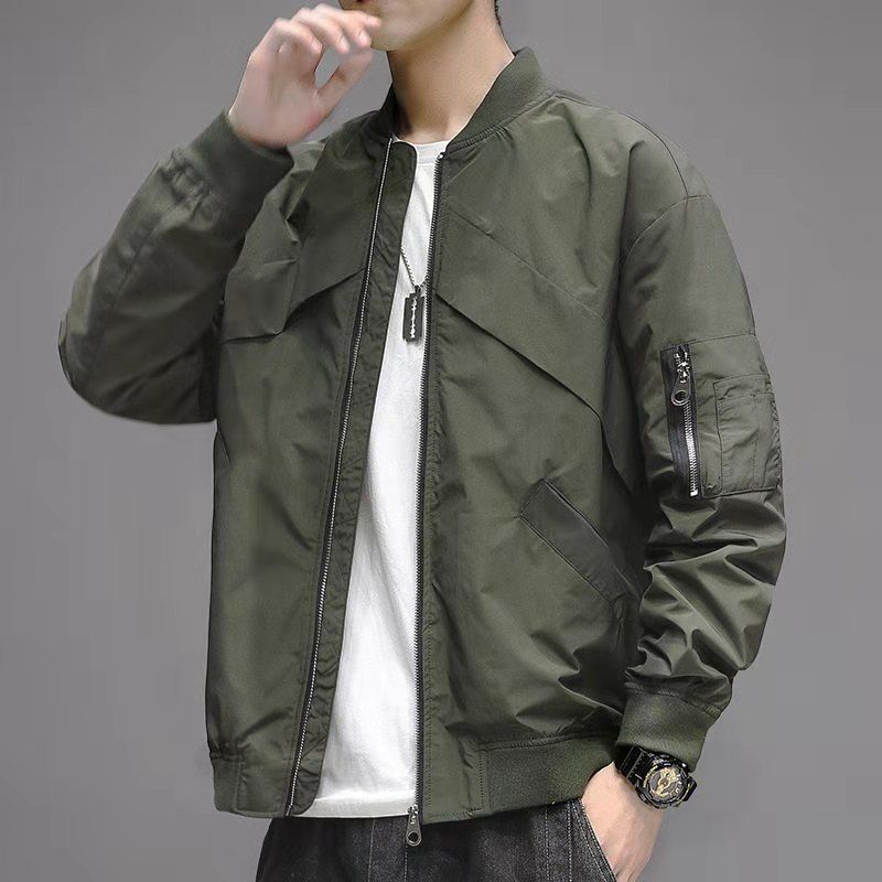 Men's Casual Top Coat / Solid Color Jacket