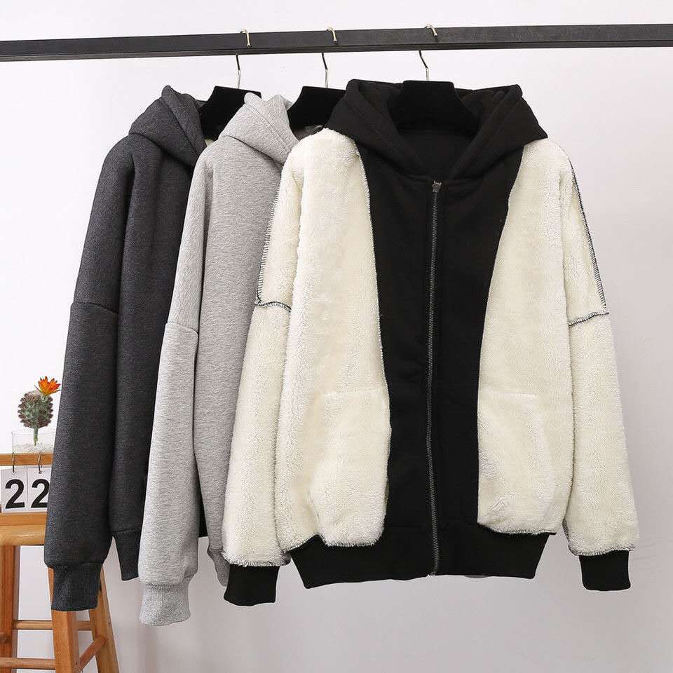 Women's Lamb Wool Loose Hooded Sweater